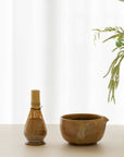 Matcha Chawan and Chasen (Whisk) Holder Set